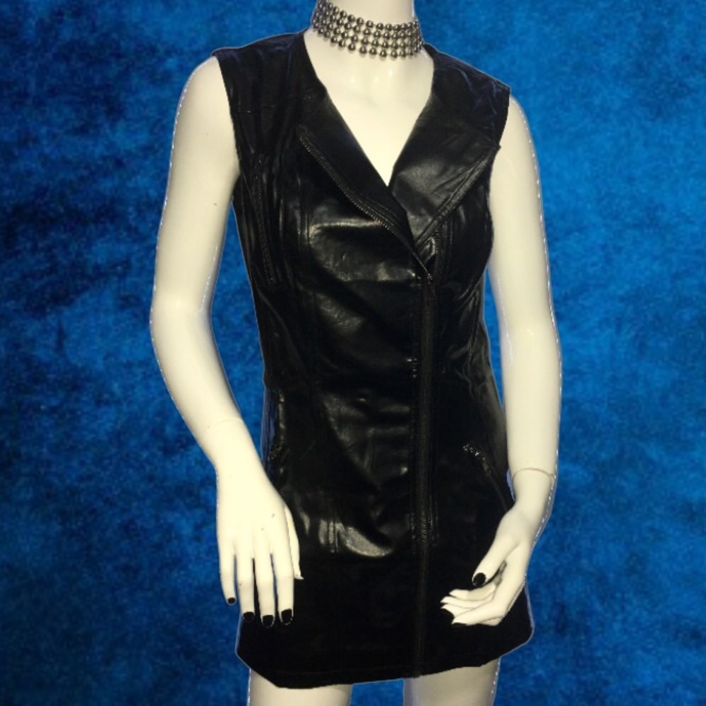 🔪 Cool Faux Leather Dress / Vest 🔪